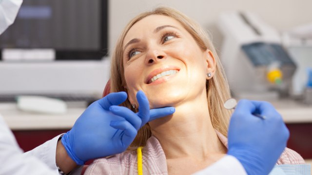Dental patient during appointment